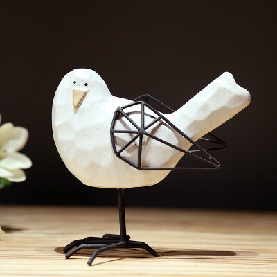 

Arts and Crafts White Ceramics Birds Home Modern Simple Living Room Animal Decoration -