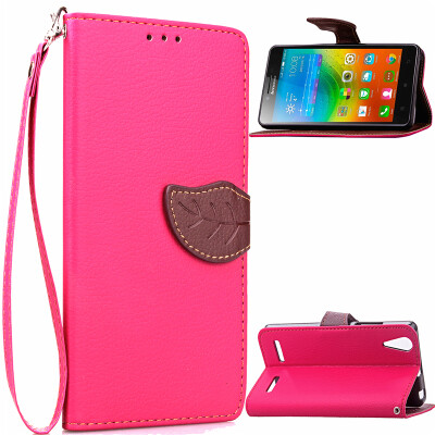 

Pink Design PU Leather Flip Cover Wallet Card Holder Case for Lenovo K3 Note