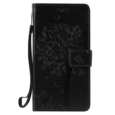 

Black Tree Design PU Leather Flip Cover Wallet Card Holder Case for One Plus Three