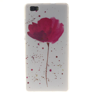 

Purple orchid Pattern Soft Thin TPU Rubber Silicone Gel Case Cover for HUAWEI P8 Lite