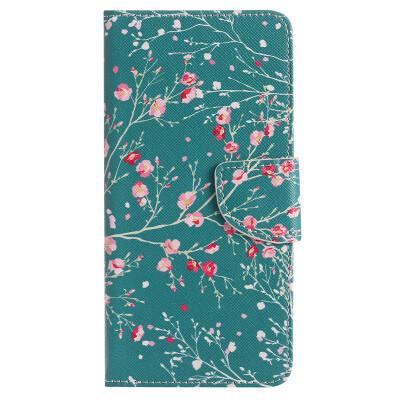 

Blue Apricot Tree Design PU Leather Flip Cover Wallet Card Holder Case for SAMSUNG J7Prime