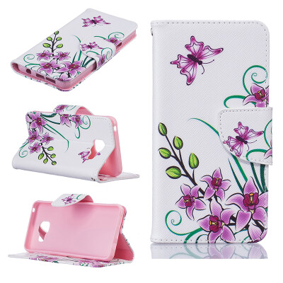 

Pink butterfly Design PU Leather Flip Cover Wallet Card Holder Case for SAMSUNG GALAXY A3 2016A310