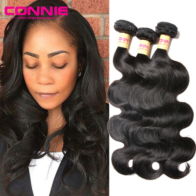 

5A Unprocessed Indian Virgin Hair Body Wave 3 Bundle Deals Connie Human Hair Extensions Raw Indian Hair Body Wave Weave