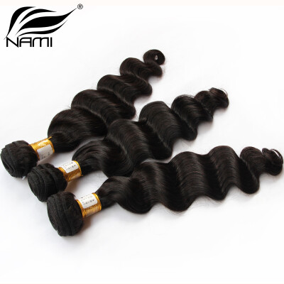 

Nami Hair 6A Brazilian Loose Deep Wave 3pcs/lot Natural Color Brazilian Virgin Hair Weaves No Shedding No Tangle Free Shipping