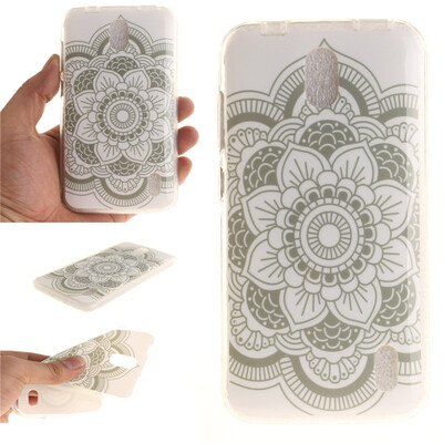 

White flowers Pattern Soft Thin TPU Rubber Silicone Gel Case Cover for HUAWEI Y625