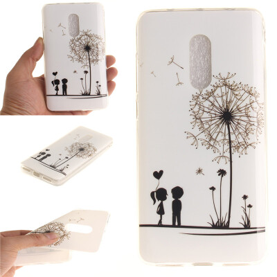 

Lovers&dandelion Pattern Soft Thin TPU Rubber Silicone Gel Case Cover for XIAOMI Note 4