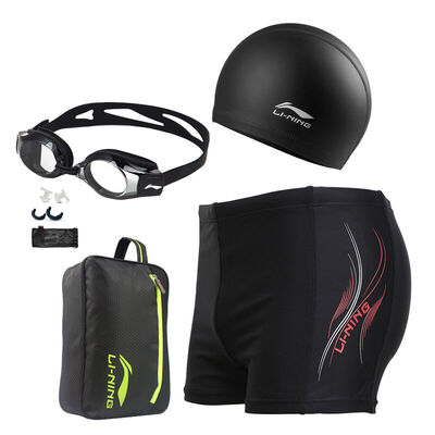 

Li Ning (LI-NING) плавки защитные очки плавки колпачки прием пакет костюм мода атмосферное плавающее оборудование LSJK333 черный L миопия 200 градусов