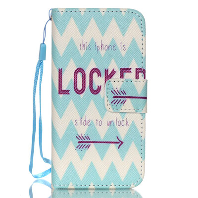 

Green Wave Design PU Leather Flip Cover Wallet Card Holder Case for IPHONE 5