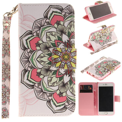 

Multilateral flowers Design PU Leather Flip Cover Wallet Card Holder Case for IPHONE 66S