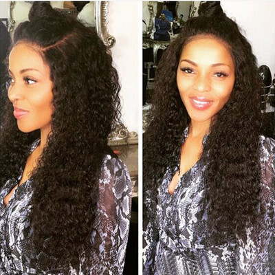 

Glueless lace front human hair curly wigs for black women curly lace front wig with baby hair free part brazilian kinky curly wig