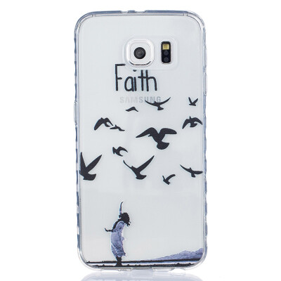 

Woman birdie Pattern Soft Thin TPU Rubber Silicone Gel Case Cover for SAMSUNG GALAXY S6