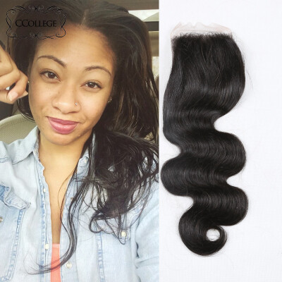 

Hot Selling CCollege Hair Products Malaysian Body Wave Closure 8a Swiss Lace Malaysian Lace Closure Human Hair Closure With Bangs