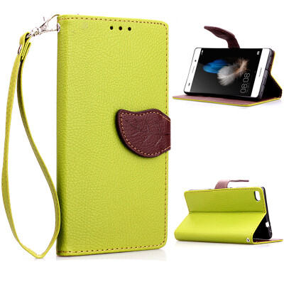 

Green Design PU Leather Flip Cover Wallet Card Holder Case for Huawei P8 Lite