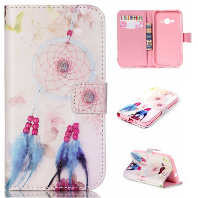 

Plumes&chimes Design PU Leather Flip Cover Wallet Card Holder Case for SAMSUNG Galaxy J1 Ace