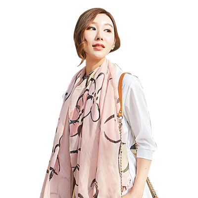 

【Jingdong Supermarket】 Meng Si Ke (MSEK) WSJ171962 scarves female Korean version of the scarf four seasons cover shade beach towel big shawl pink