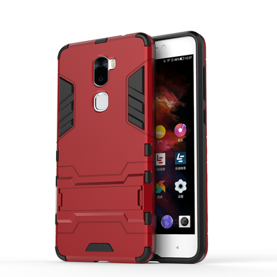 

Red Slim Robot Armor Kickstand Shockproof Hard Rugged Rubber Back Case For Coolpad Cool 1