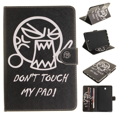 

Do not touch me Style Embossing Classic Flip Cover with Stand Function and Credit Card Slot for SAMSUNG GALAXY Tab S2 8.0 T715C