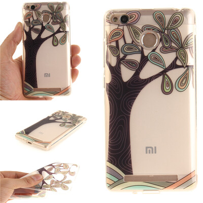 

Hand painted trees Pattern Soft Thin TPU Rubber Silicone Gel Case Cover for XiaoMi Redmi 3sRedmi 3XRedmi 3S Prime