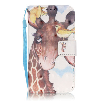 

Giraffe Design PU Leather Flip Cover Wallet Card Holder Case for SAMSUNG G360