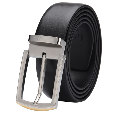 

St. Paul's men's belt British fashion series leather buckle buckle belt leisure business belt black