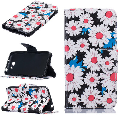 

Chrysanthemum Design PU Leather Flip Cover Wallet Card Holder Case for HUAWEI Y5 II