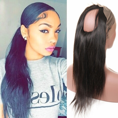 

360 Lace Frontal Closure Indian Virgin Hair Straight 360 Frontal With Natural Hairline Baby Hair 360 Lace Virgin Hair Pre Pluck