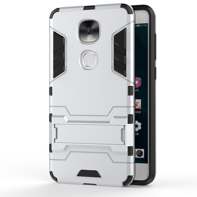

Silver Slim Robot Armor Kickstand Shockproof Hard Rugged Rubber Back Case For LETV x7202S Pro
