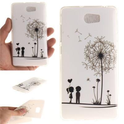 

Lovers and dandelion Pattern Soft Thin TPU Rubber Silicone Gel Case Cover for HUAWEI Y5 II