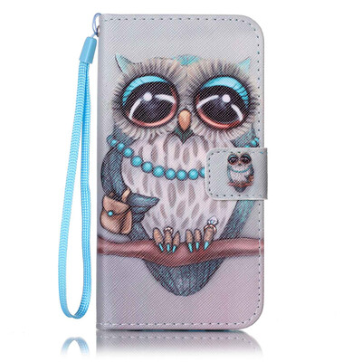 

Gray Owl Design PU Leather Flip Cover Wallet Card Holder Case for SAMSUNG S6