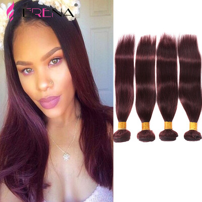 

7A Burgundy Brazilian Hair 99j Brazilian Straight Hair 4 Bundles Burgundy Brazilian Human Hair Weaving Straight Virgin Hair