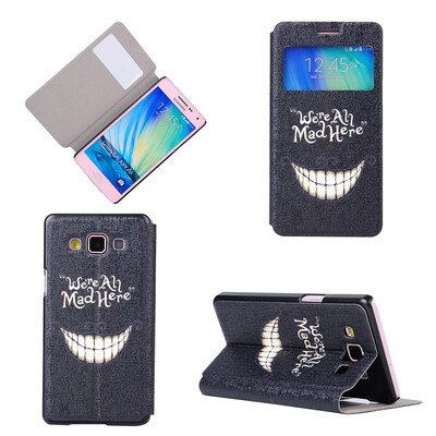 

Smiling Teeth Design PU Leather Flip Cover Wallet Card Holder Case for Samsung Galaxy A5