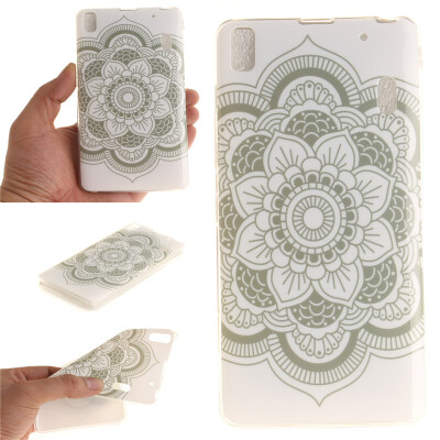 

White flowers Pattern Soft Thin TPU Rubber Silicone Gel Case Cover for Lenovo K3 Note/A7000