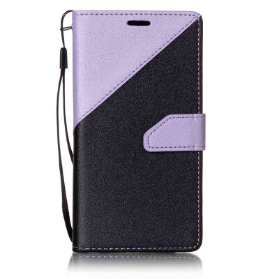 

Black + light purple Design PU Leather Wallet Case Classic Flip Cover with Stand Function and Credit Card Slot for SAMSUNG Galaxy