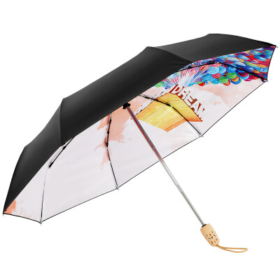 

【Jingdong Supermarket】 Paradise Umbrella (UPF50 +) Self-closing self-contained black rubber transfer tripod sun umbrella sunny umbrella 31815E orange