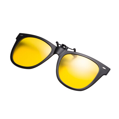 

Jingdong Supermarket TANS San&39s sunglasses clip clip polarized clip-on sunglasses can be equipped with myopia driving night vision glasses 2006 black box yellow film