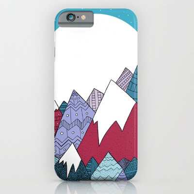 

iPhone 6s Slim silicone design Case protective shockproof Blue Sky Mountains custom iphone 6s case
