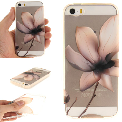 

Magnolia flower Pattern Soft Thin TPU Rubber Silicone Gel Case Cover for IPHONE 5/5S/5SE