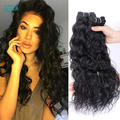 

4 Bundles Angie Queen Malaysian Virgin Hair Water Wave 7A Unprocessed Wet And Wavy Human Hair Extension Malaysia Curly Hair Weave