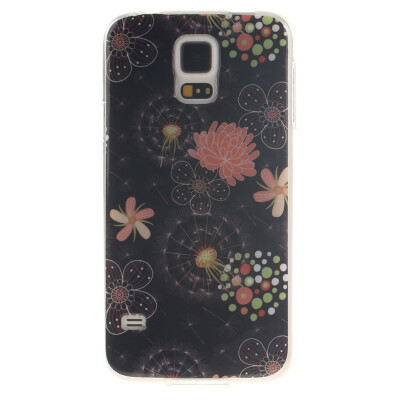 

Colorful flowers Pattern Soft Thin TPU Rubber Silicone Gel Case Cover for SAMSUNG Galaxy S5 I9600