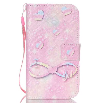 

Pink Water Droplets Design PU Leather Flip Cover Wallet Card Holder Case for SAMSUNG G530