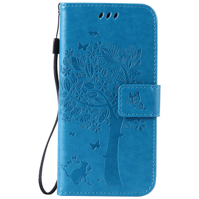 

Blue Tree Design PU Leather Flip Cover Wallet Card Holder Case for SAMSUNG S6