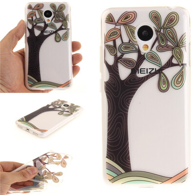 

Hand painted trees Pattern Soft Thin TPU Rubber Silicone Gel Case Cover for MEIZU MX3