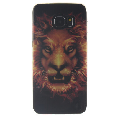 

Flame Lion Pattern Мягкий тонкий ТПУ Резиновая крышка силиконовый гель чехол для SAMSUNG GALAXY S7 Edge