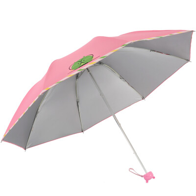 

[Jingdong supermarket] Paradise umbrella (UPF50 +) heart Meng campus silver moonlight cloth three fold ultra-light sun umbrella sunny umbrella 33283E golden yellow