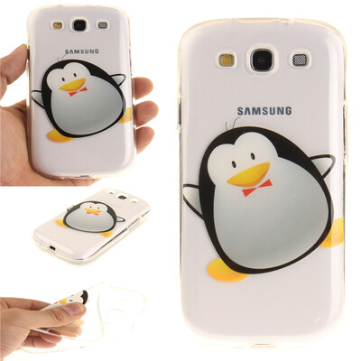 

Cartoon penguin Pattern Soft Thin TPU Rubber Silicone Gel Case Cover for SAMSUNG Galaxy S3 I9300