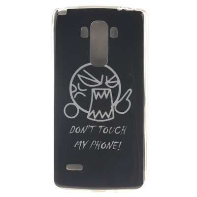 

Do not touch me Pattern Soft Thin TPU Rubber Silicone Gel Case Cover for LG G4 StylusLS770