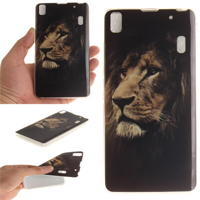 

Львы Pattern Мягкий тонкий ТПУ Резиновая крышка силиконовый гель чехол для Lenovo K3 Note/A7000
