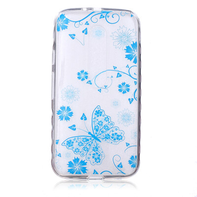 

Blue butterfly Pattern Soft Thin TPU Rubber Silicone Gel Case Cover for MOTO G3