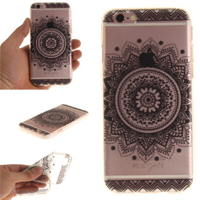 

Black mandala Pattern Soft Thin TPU Rubber Silicone Gel Case Cover for IPHONE 6/6S