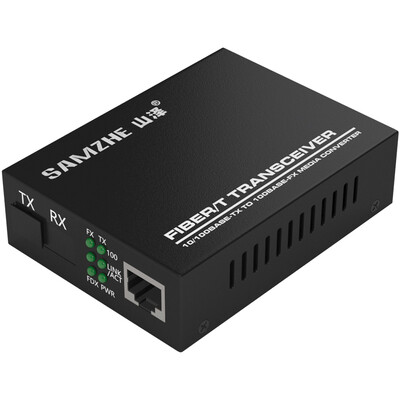

Shanze SAMZHE SZ-F1300TB 100M fiber optic transceivers single-mode single-fiber carrier-class converter network monitoring SC interface receiver external power supply 25KM single